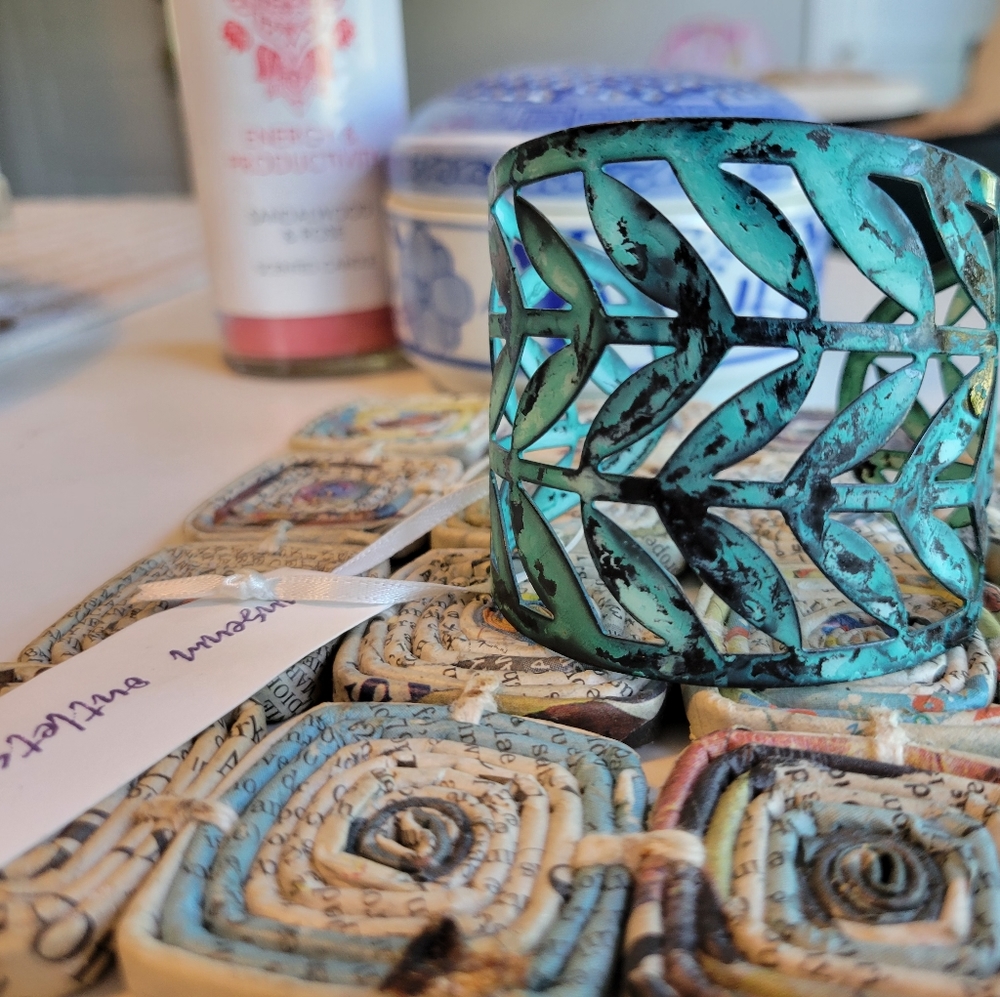 Wrap turquoise bangle